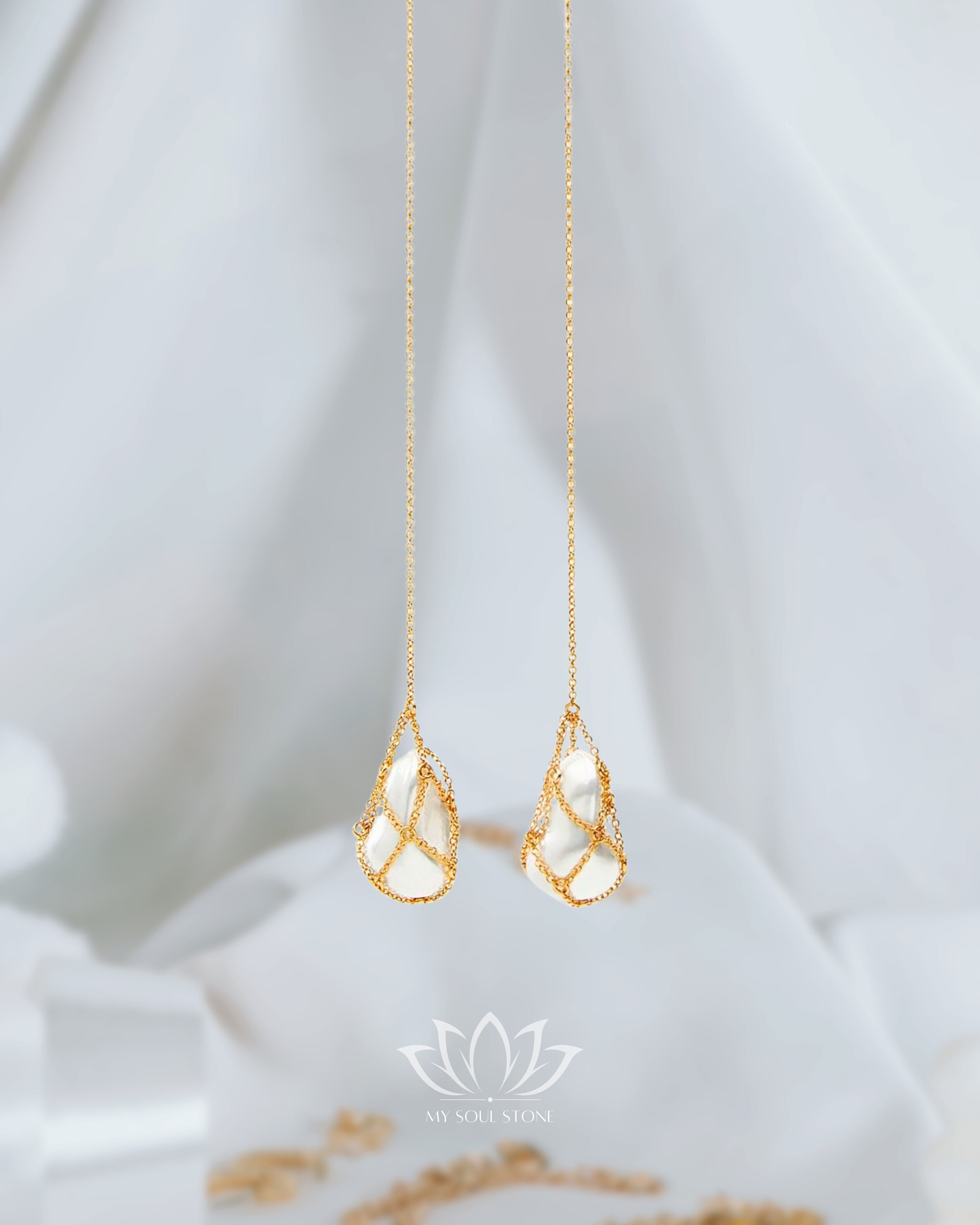 Mother Of Pearl Set - Gold Plated