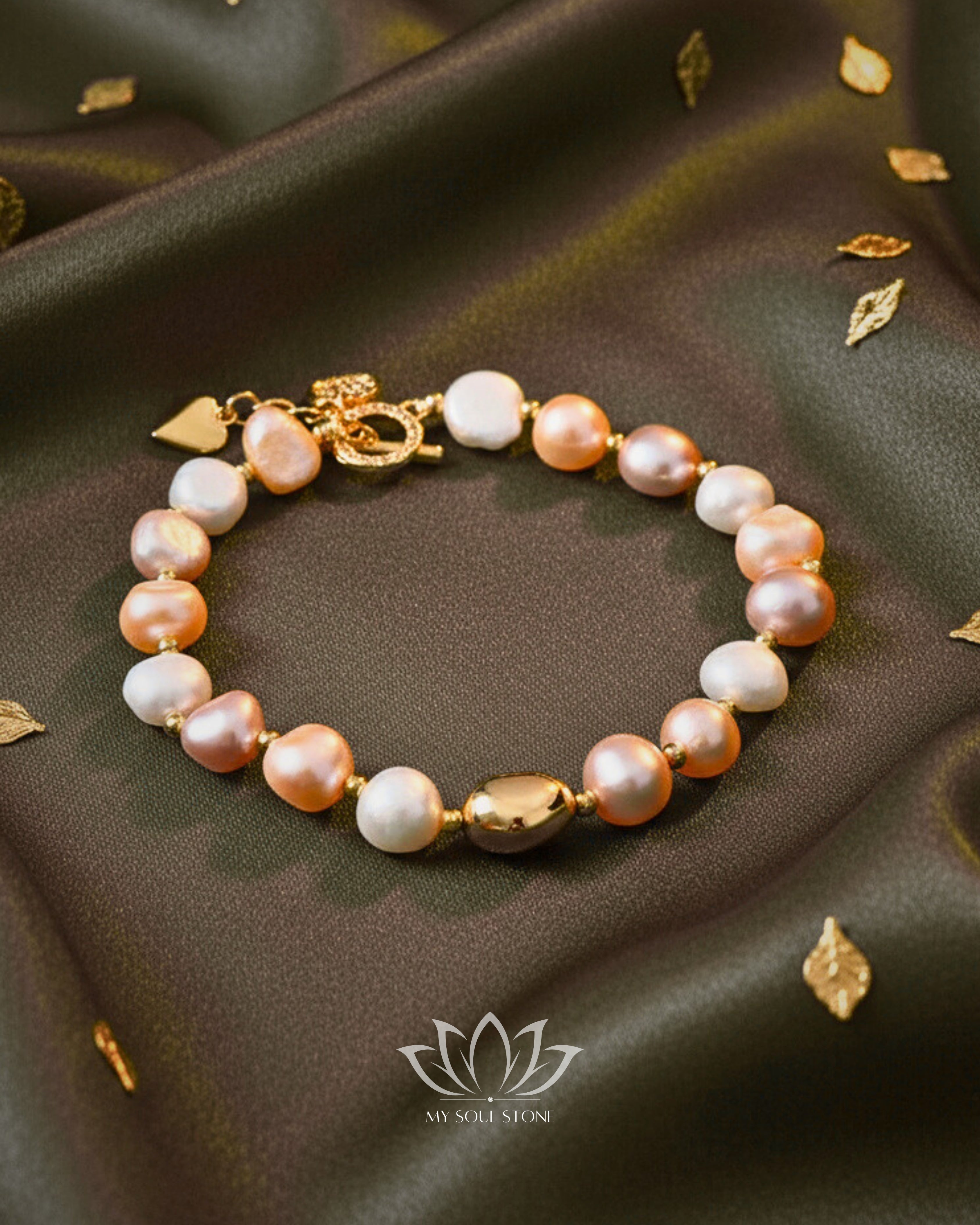Gold Plated Pearl Bracelet
