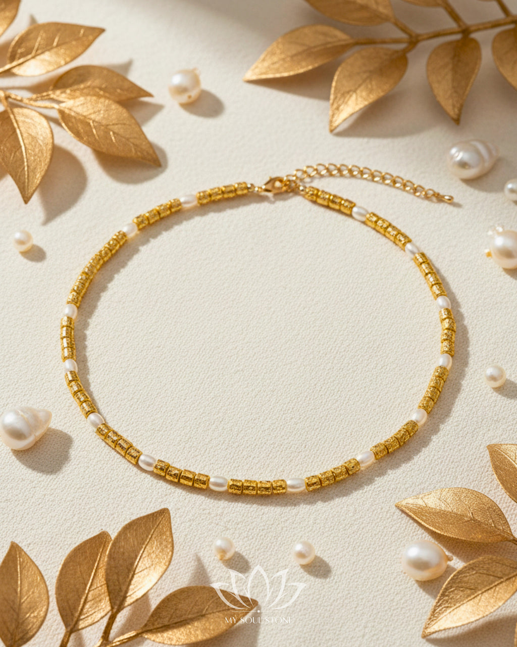 Gold Plated Water Pearl Set